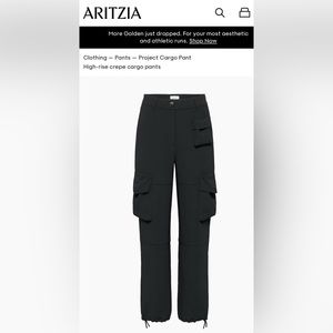 BNWT Aritzia Wilfred Project Cargo Utility Pants Black Noir NEW Women’s Sz 4!